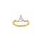 LUXURY Classic drop 14ct. gold ring m. Lab. G. dia. 1,2ct TW/VS2 Sz. 56