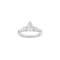 LUXURY Classic drop 14ct. whitegold ring m. Lab. G. dia. 1,33ct TW/VS2