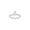 LUXURY Classic drop 14ct. whitegold ring m. Lab. G. dia. 1,4ct TW/VS2 Sz. 50