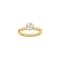 LUXURY Modern round 14ct. gold ring m. Lab. G. dia. 1,0ct TW/VS2 Sz. 54