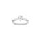 LUXURY Modern round 14ct. whitegold ring m. Lab. G. dia. 1,0ct TW/VS2 Sz. 57
