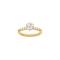 LUXURY Modern round 14ct. gold ring m. Lab. G. dia. 1,2ct TW/VS2 Sz. 50