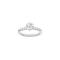 LUXURY Modern round 14ct. whitegold ring m. Lab. G. dia. 1,2ct TW/VS2 Sz. 50