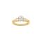 LUXURY Modern round 14ct. gold ring m. Lab. G. dia. 1,33ct TW/VS2 Sz. 59