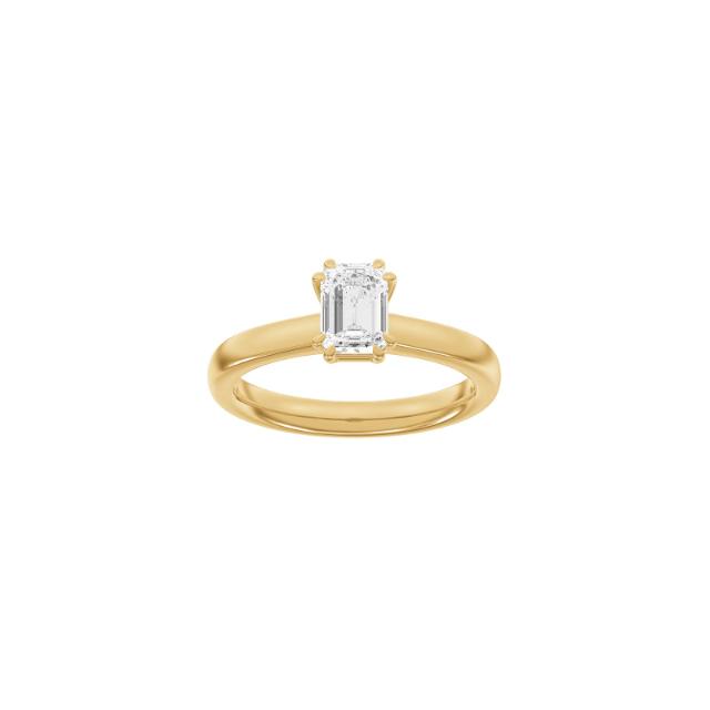 LUXURY Modern oval 14ct. gold ring m. Lab. G. dia. 1,0ct TW/VS2