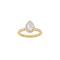 LUXURY Halo drop 14ct. gold ring m. Lab. G. dia. 1,52ct TW/VS2 Sz. 60