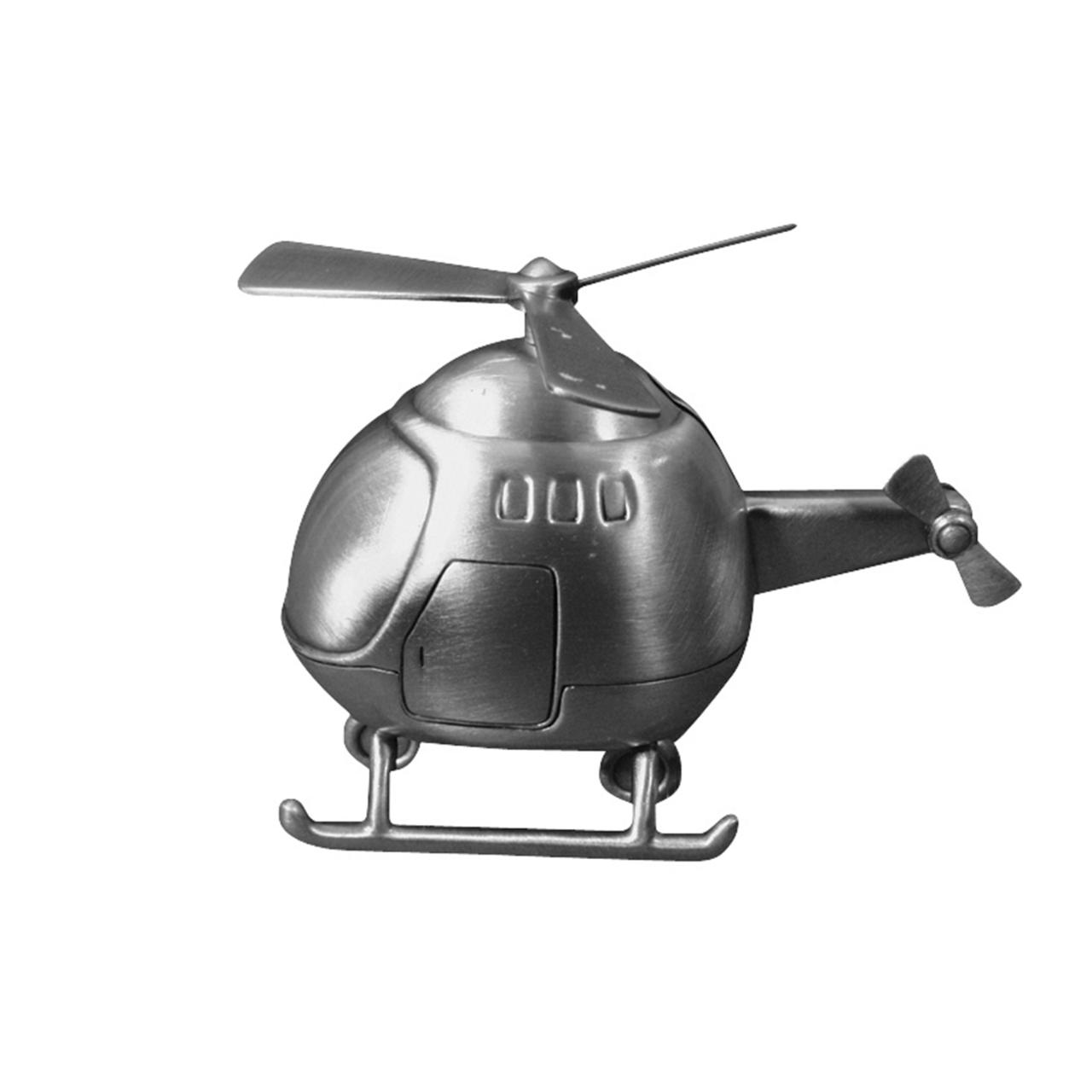 Helicopter Pewter plated Money Bank