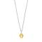 Rhod. silver necklace w/8ct heart 