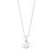 Rhod. silver necklace cloud w/enamel 