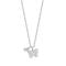 Rhod. silver necklace butterfly w. white cz