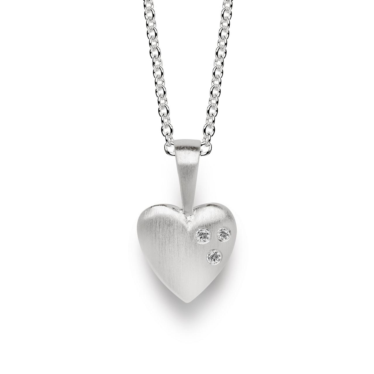 925/- pendant, rho. satin, dia. 0,015ct W-SI