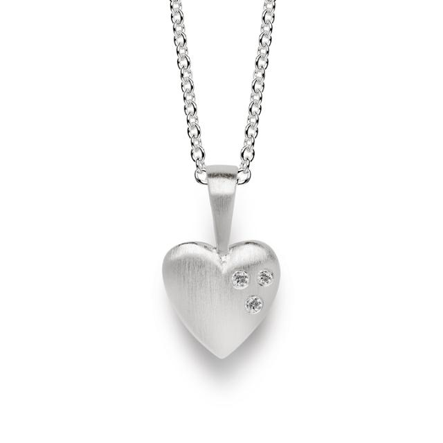 925/- pendant, rho. satin, dia. 0,015ct W-SI