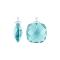 Quartz glass faceted color 47 rhd. Silver - pair 