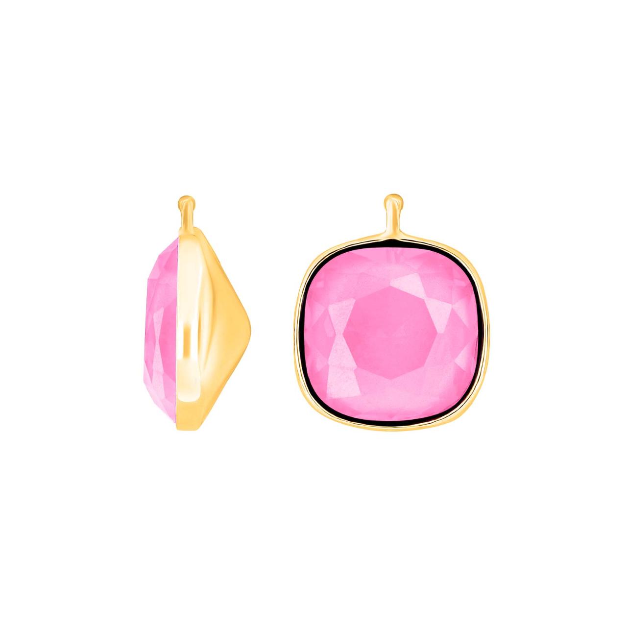 Quartz glass faceted color 11 gp. Silver - pair 
