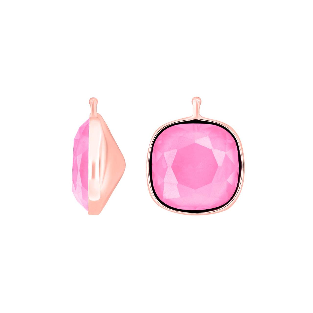 Quartz glass faceted color 11 rg. Silver - pair 