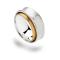 925/- ring, partly gp, rhodium-plated