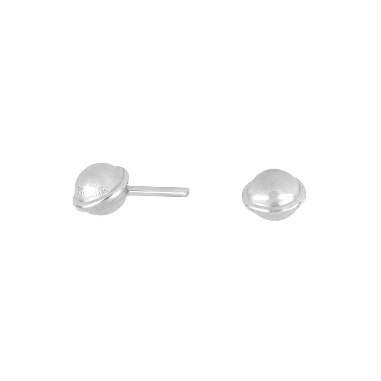 Silver rhod. earring 