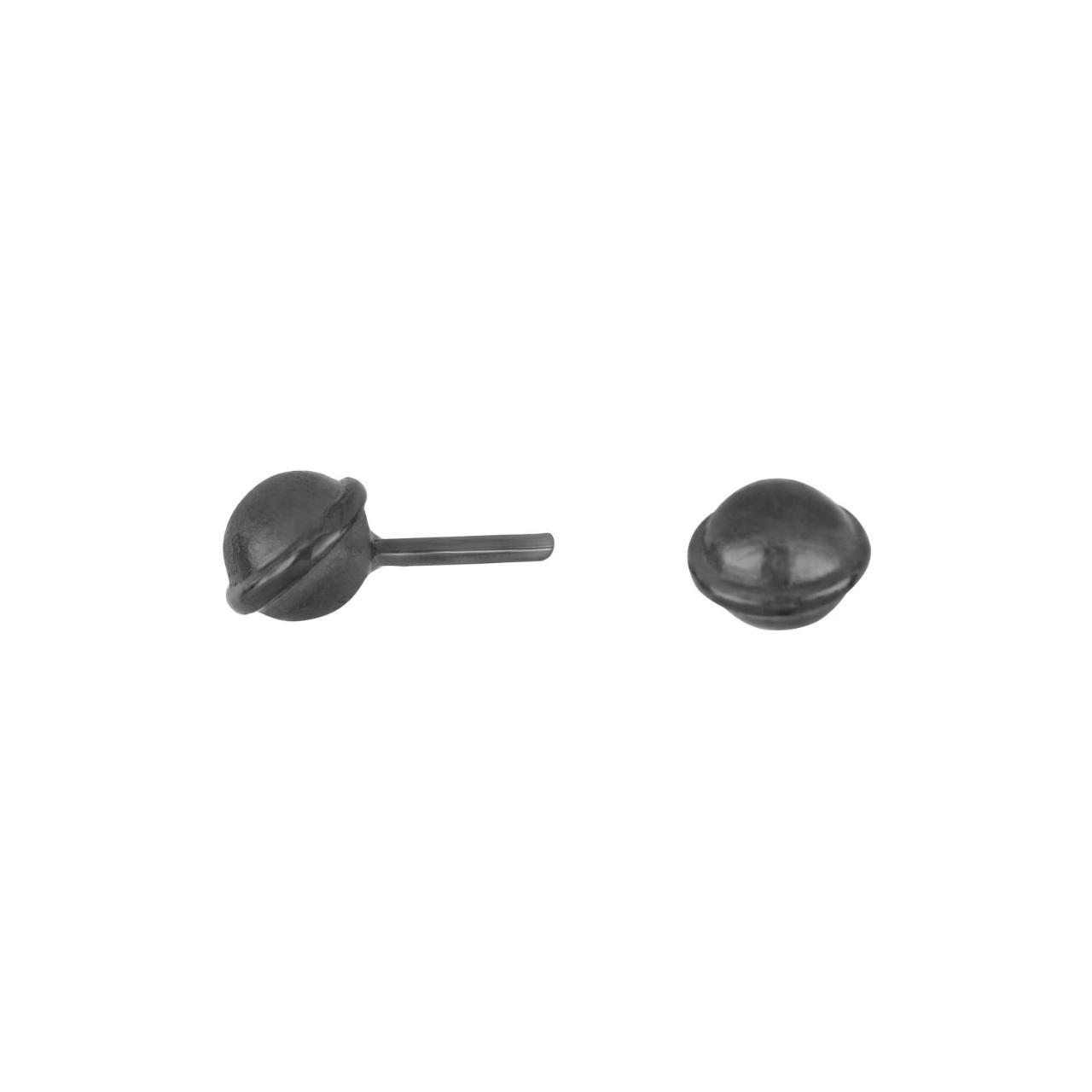 Silver black rhod. earring 