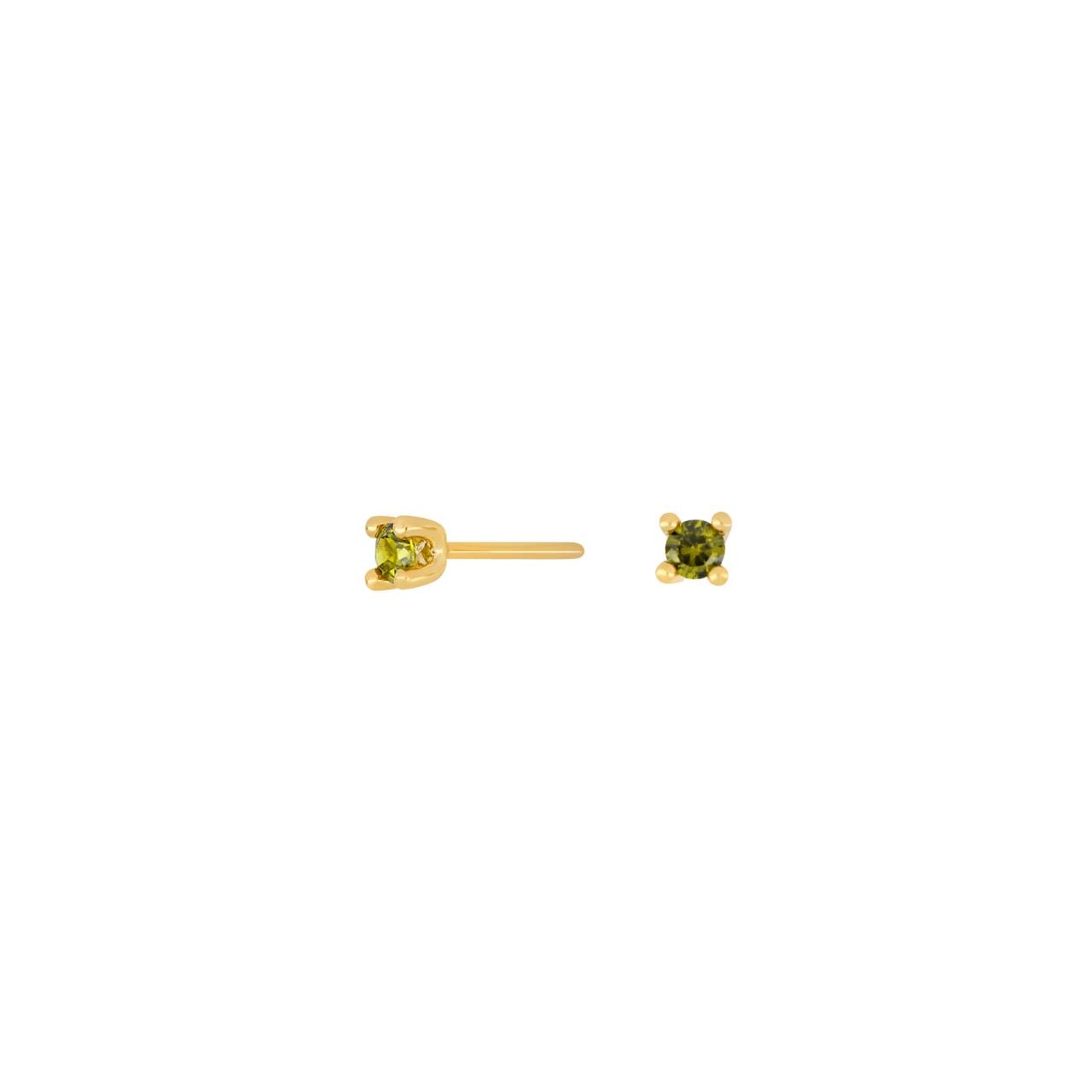 8ct. gold earring w/cz 