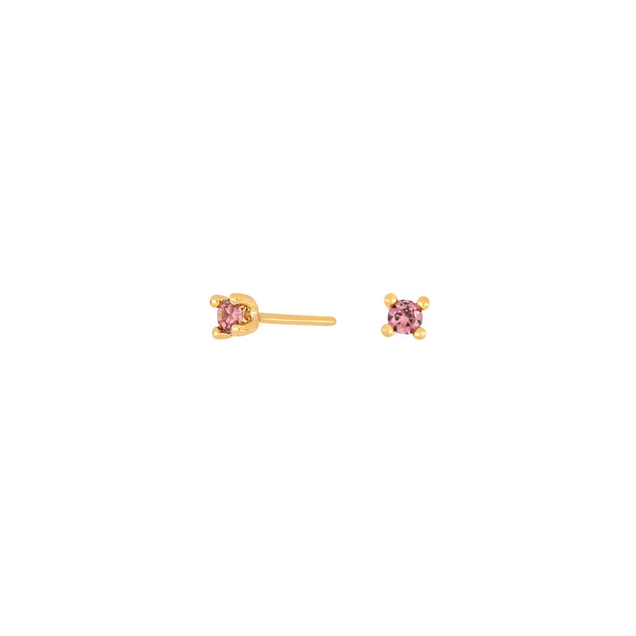 8ct. gold earring w/cz 