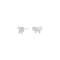 Rhd. silver earrings bow