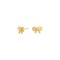 Goldp. silver earrings bow