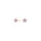 Goldp. silver earrings star w. pink cz