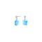 Rhd. silver earrings butterfly blue