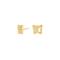 Goldp. silver earrings butterfly w. cz