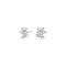 Rhod. silver earrings teddy bear w/cz
