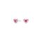 Rhod. silver earrings heart w/ pink enamel