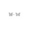 Rhod. silver earrings butterfly w. pink cz