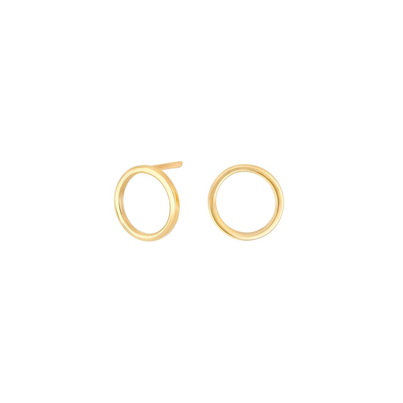 8ct. gold earrings circle 
