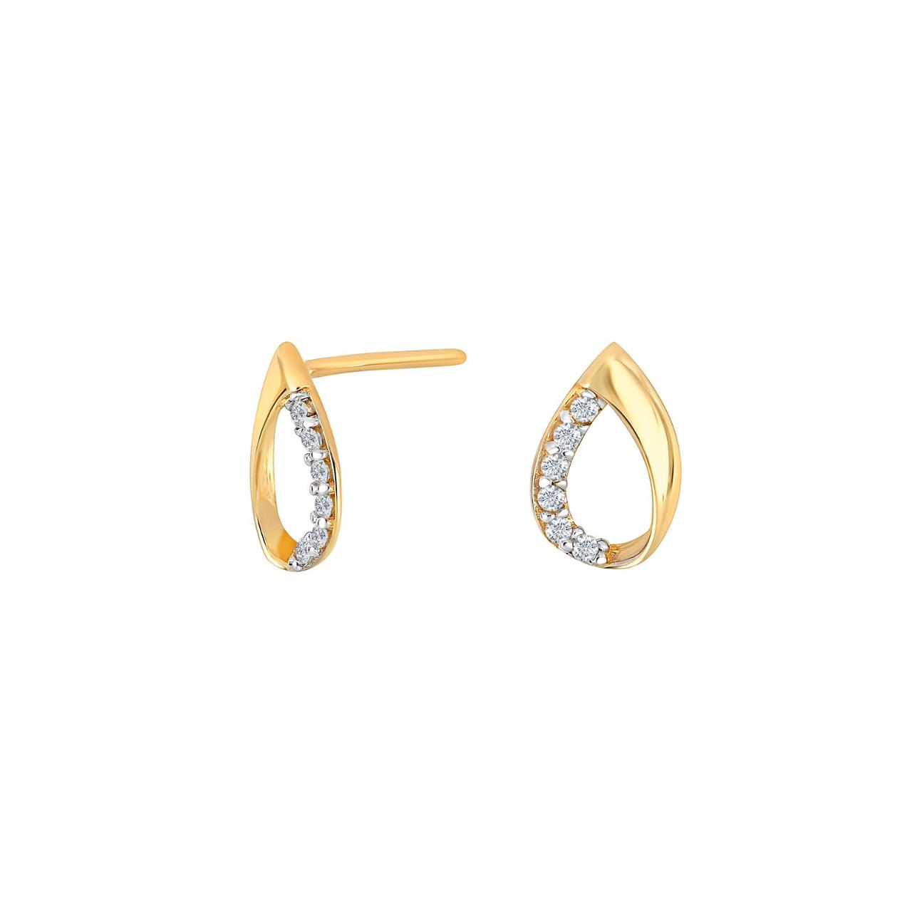 8ct. gold earrings w/cz 