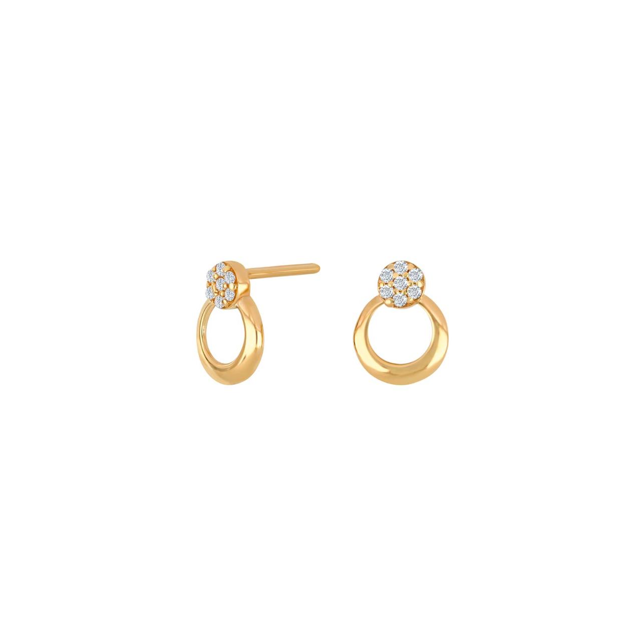 8ct. gold earrings w/cz 