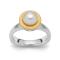 925/- Ring, partly gp, rho