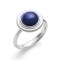 925/- ring satin/pol., lapis 2,73ct
