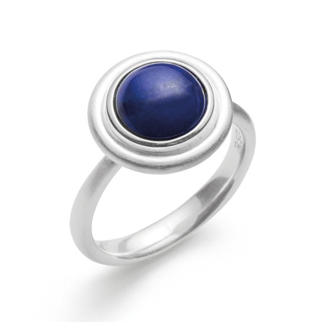 925/- ring satin/pol., lapis 2,73ct