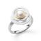 925/- Ring, partly gp, rho