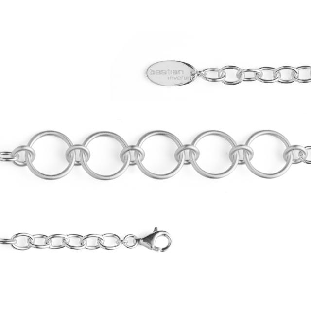 925/- bracelet satin/pol., 7,48 in.