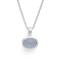 925/- pendant, rho. satin/pol., chalcedony 1,72ct
