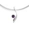925/- pendant, rho. satin/pol., amethyst 1,21ct