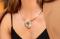 925/- pendant, partly gp brushed/spe.text.