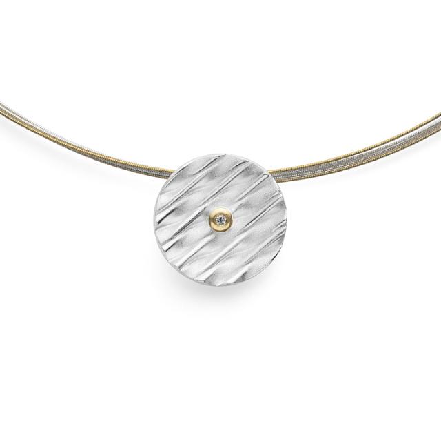 925/- pend soldered 18K, rho. spe.text./pol. 0,015ct