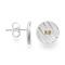 925/- earstud, soldered 18K spe.text./pol., dia. 0,02ct