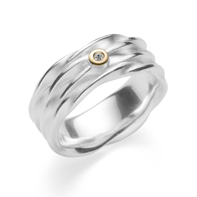 925/- Ring, soldered 18K