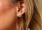 925/- earstud, gp spe.text./pol., blue topaz