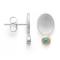925/- earstud, soldered 18K satin/pol., blue topaz