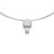 925/- pendant, soldered 18K satin/pol., blue topaz