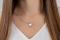 925/- pendant, soldered 18K satin/pol., blue topaz